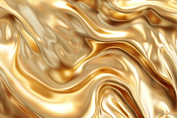 A gold fabric with a wave pattern
