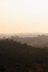 Serene hillscape at dusk