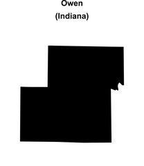 Owen County (Indiana) blank outline map