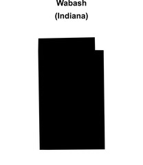 Wabash County (Indiana) blank outline map