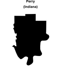 Perry County (Indiana) blank outline map