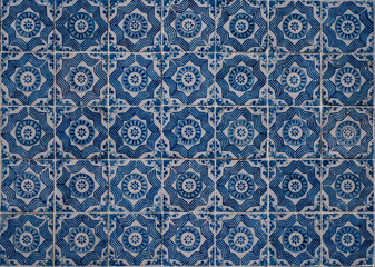 Ornate Patterned Ceramic Portuguese Tiles with Intricate Floral and Geometric Colorful Designs