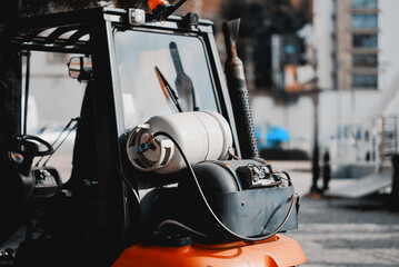 Propane Butane LPG Tank On Industrial Forklift