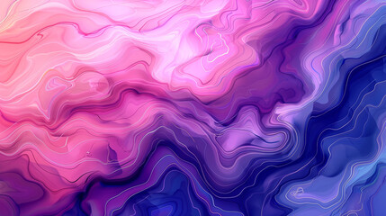 Fototapeta premium A colorful, abstract painting with a blue and pink swirl