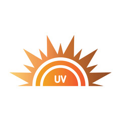 ultraviolet rays icon vector illustration design template