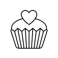 Cupcake vector icon
