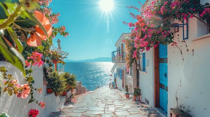 Greek village street