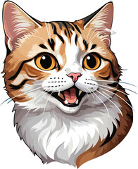 Fototapeta premium Graceful Aegean cat vector and Illustration