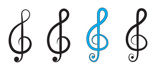 Fototapeta premium Music icon set. note music icon vector. tone icon