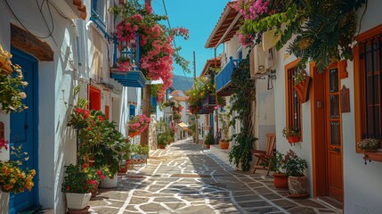 Naklejka premium Village architecture of Greece