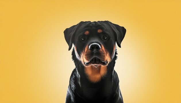 Graceful Rottweiler Majestic Canine Silhouette On Transparent Background