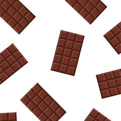 Chocolate bars, seamless background vector illustration for textiles, wallpapers and cards.