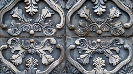 A close-up of a cement tile