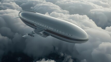 Naklejka premium A conceptual airline introduces fantastical airships that float on magical currents