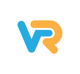 VR initial logo design vector © Swet