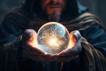 Fototapeta premium An advanced corporate strategy workshop teaches executives to harness mystical elements like enchanted artifacts and supernatural mentors to develop innovative business plans