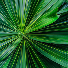Obraz premium Vibrant Green Tropical Palm Leaf Layout - Fresh and Exotic Decor Inspiration