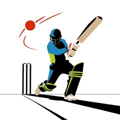 Cricket Batsman Stunning and Vibrant colors