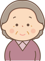 笑顔のシニア女性