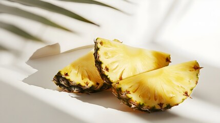 Delicious pineapple close up photography 