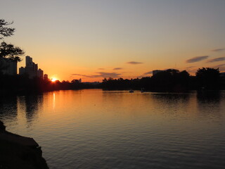 Fototapeta premium sunset on the river
