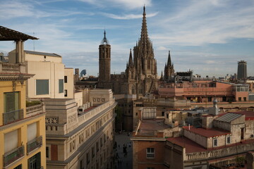 Obraz premium view of the Barcelona Cathedral 