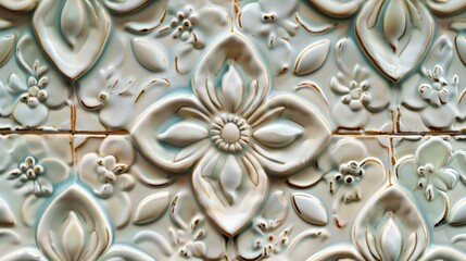 A close-up shot of a ceramic tile