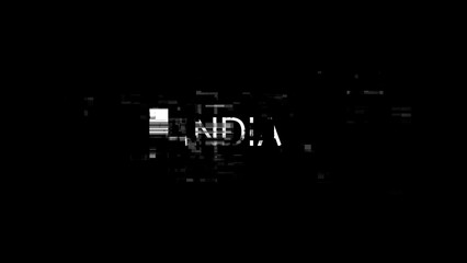Obraz premium 3D rendering India text with screen effects of technological glitches