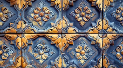 A close-up shot of a ceramic tile