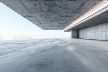 Empty concrete floor for car park