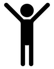 ばんざいする人のピクトグラム