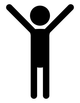 recommend clip art: ばんざいする人のピクトグラム