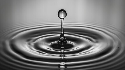 drop of water in a pool of water