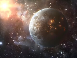 Obraz premium Captivating Cosmic Wonder:A Depiction of a Celestial Landscape