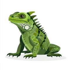 Obraz premium Iguana Minimalist fashion cartoon isolated whitebackground