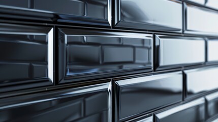 Obraz premium A detailed photograph of a subway tile with a beveled edge