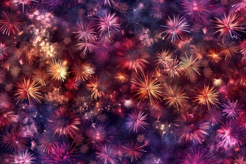 Fototapeta premium Fireworks seamless background stock illustration