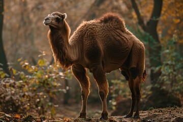 Full body view of Kalmyk Camel in natural habitat, full body shot, full body View