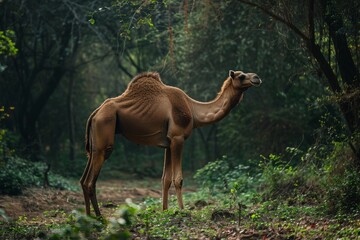 Full body view of Somali Camel in natural habitat, full body shot, full body View