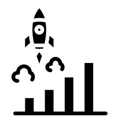 Rocket icon. Business start up symbol. Rocket launching sign.