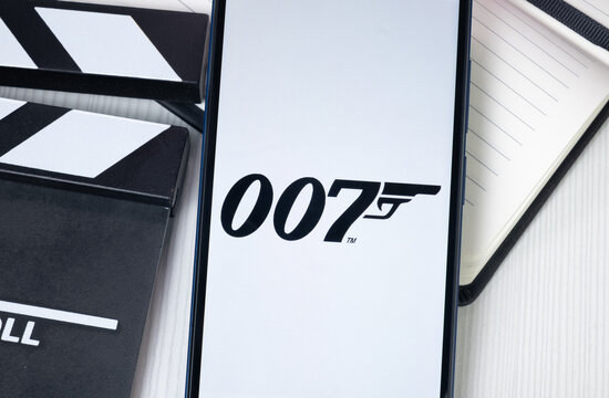 New York, USA - 30 June 2024: James Bond Logo or Icon on Phone Screen