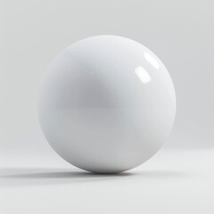 Obraz premium White sphere isolated on white background. Abstract minimalist 3D object. Simple shape for design and branding.