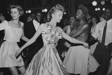 The twist - an iconic dance phenomenon originating in the late 1950s, defined by dynamic leg and body motions, spins, and jumps, set to the beat of rock and roll or rhythm and blues music.