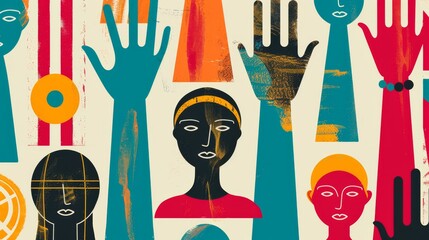 A collection of diverse graphic icons representing various global causes such as peace equality and environmental protection ideal for educational and awareness campaigns