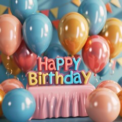 Free Happy Birthday celebration photo illustration post