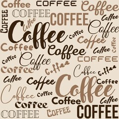 coffee pattern, light and dark brown background