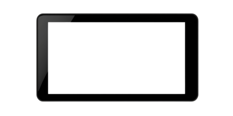 Blank or empty screen tablet frame. Mock up or Layout of a universal set of devices. UI, UX for infographics or presentations. Transparent png.