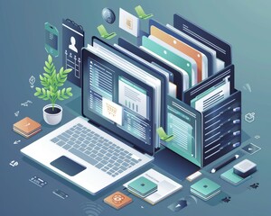 Online document management system  automation for efficient file search and database management