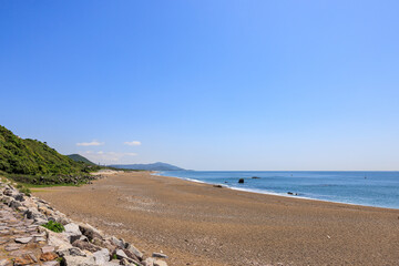 日出の石門周辺から見た片浜十三里　愛知県田原市