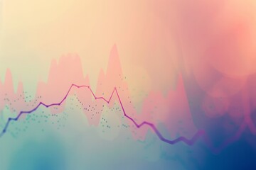 Analyzing financial stock market uptrend on subtle background graph for strategic evaluation